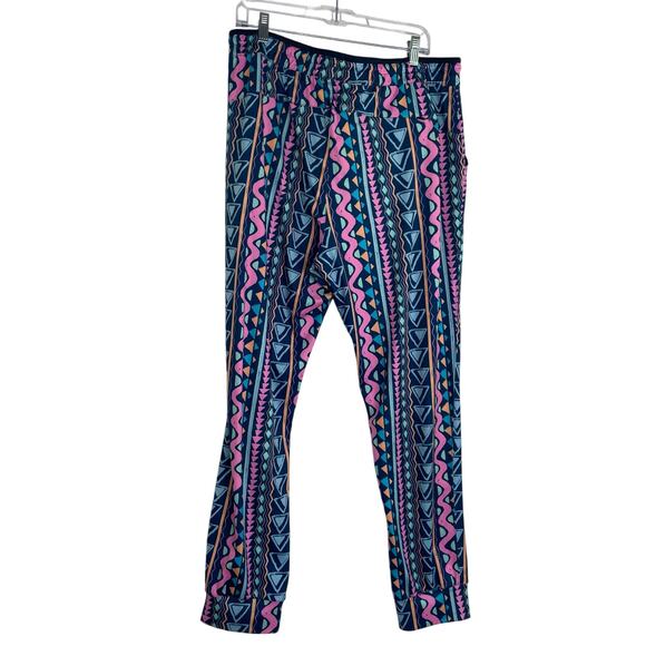 Chubbies blue colorful activewear sweat pants retro print size XL - Picture 3 of 13